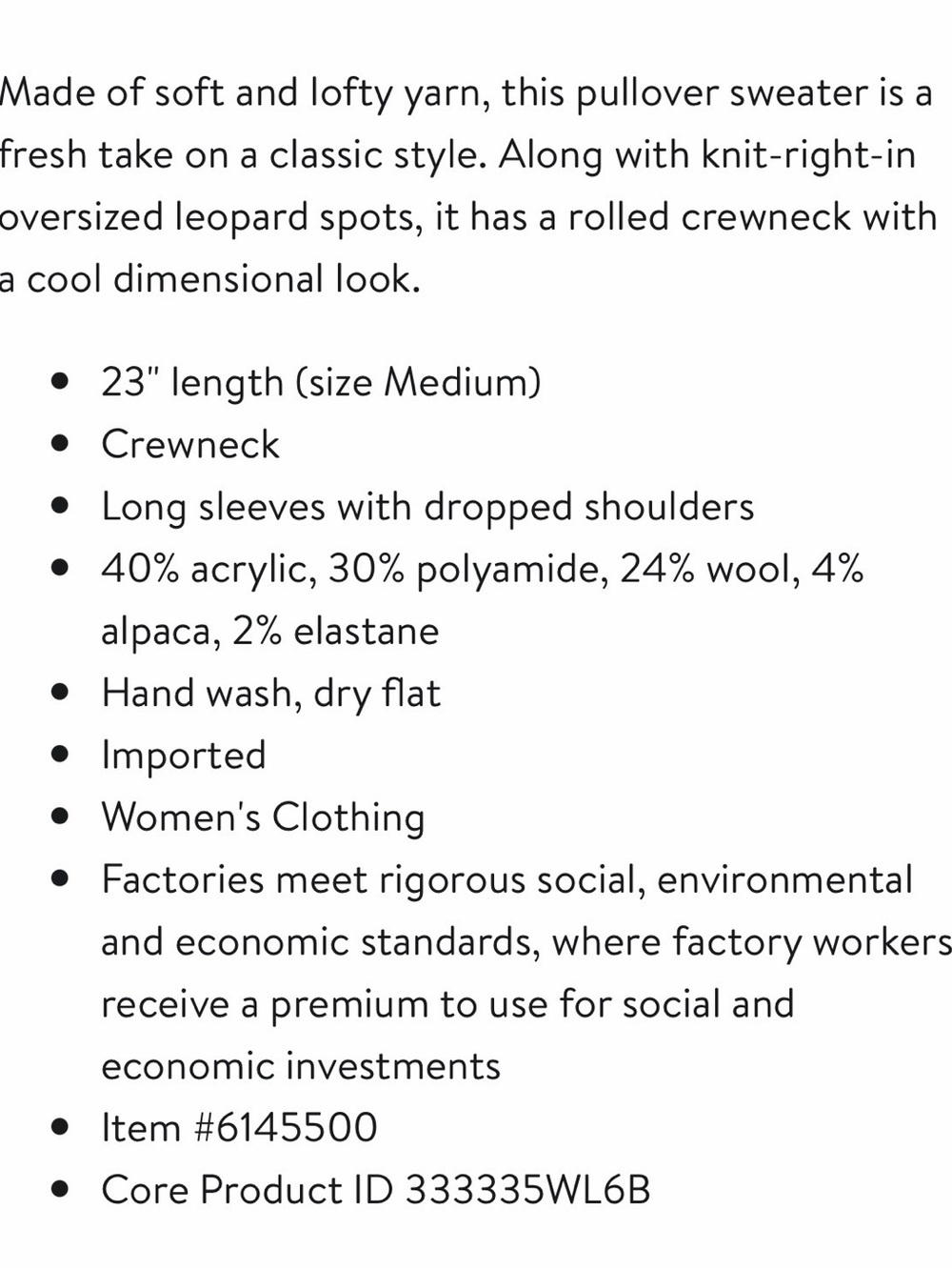 Madewell Leopard Intarsia Fulton Pullover Sweater xxs - Picture 4 of 4